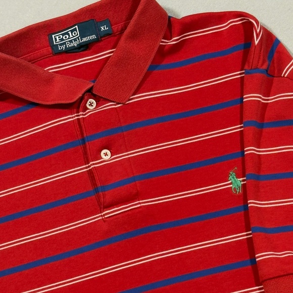Polo Ralph Lauren Other - Polo by Ralph Lauren Red Polo with Blue & White Stripes